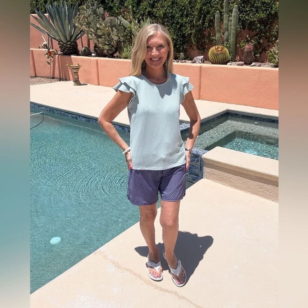 NWT Striped Green Top-S - Picture 12 of 17